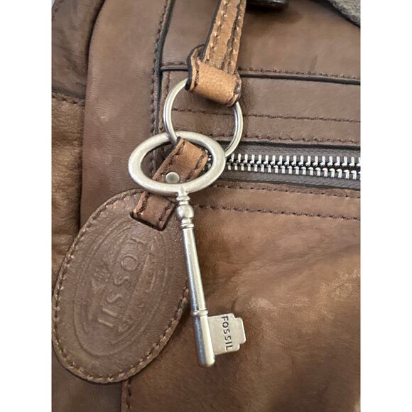 Fossil Long Live Vintage Taupe Leather Convertible Backpack main image 8